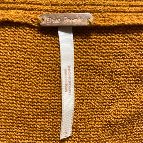 FREE PEOPLE Orange Fall-leaf colored Knit Criss Cross Tunic - Picture 7 of 8